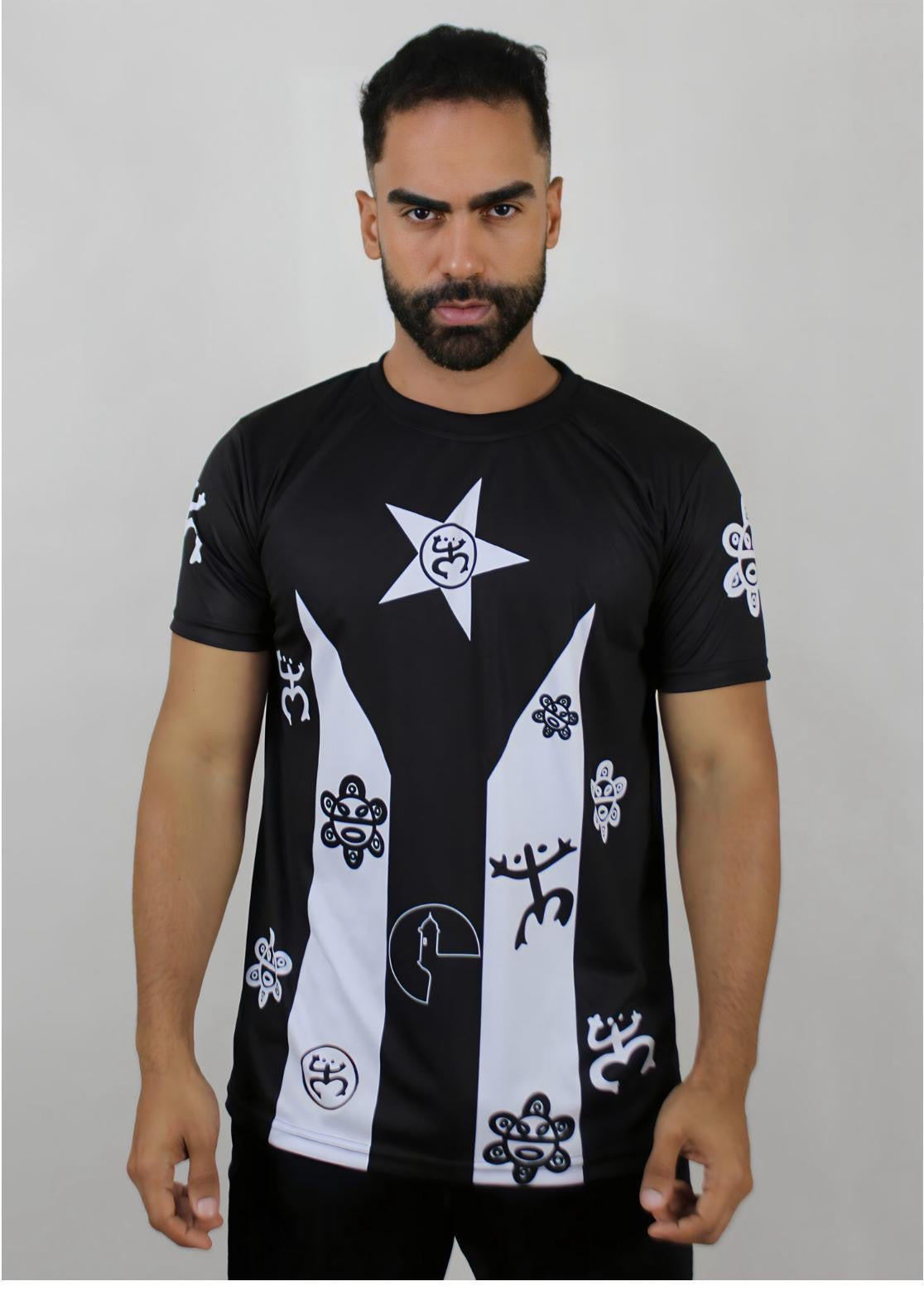 T-Shirt Black Flat Men Short sleeve
